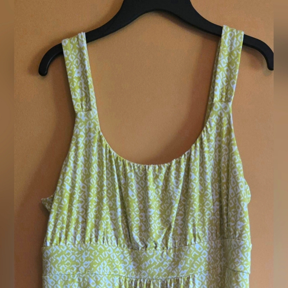 Ann Taylor Geometric Pattern Lounge Dress PTP=17.5"